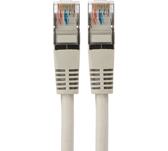 Патч-корд REXANT FTP категория 5e LSZH, длина 1 метр, экранированный, серый 18-8002-1