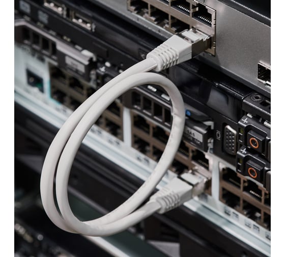 Патч-корд REXANT F/UTP RJ45-RJ45, CAT 5e, LSZH серый, 0,5 м 18-8001-1