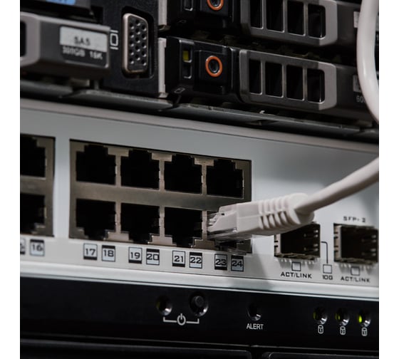 Патч-корд REXANT F/UTP RJ45-RJ45, CAT 5e, LSZH серый, 0,5 м 18-8001-1