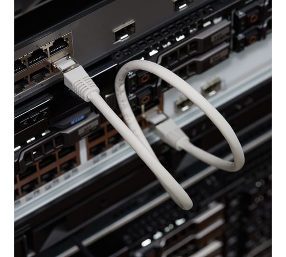 Патч-корд REXANT F/UTP RJ45-RJ45, CAT 5e, LSZH серый, 0,5 м 18-8001-1