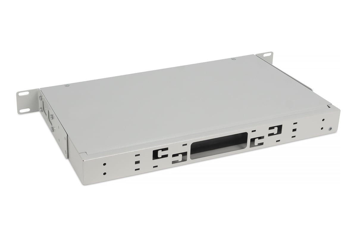 Кросс бокс оптический Cabeus 19" 1U на 3 адаптерные панели, цвет серый ...