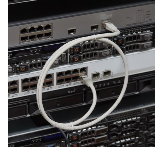 Патч-корд REXANT FTP RJ45-RJ45, CAT 6, LSZH, длина 1 метр, серый 18-8102-1