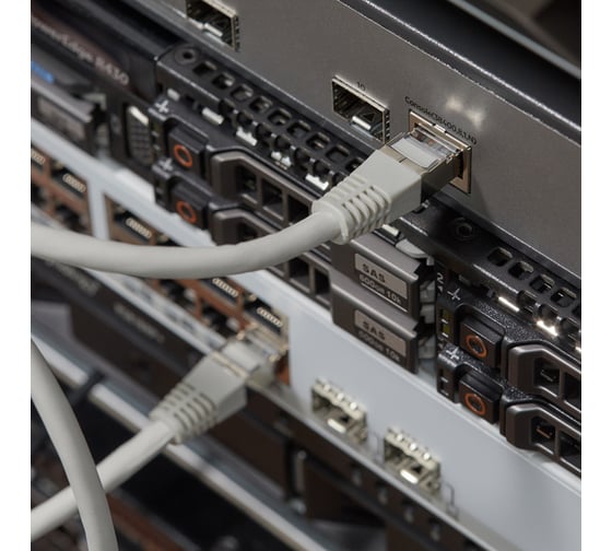 Патч-корд REXANT FTP RJ45-RJ45, CAT 6, LSZH, длина 1 метр, серый 18-8102-1