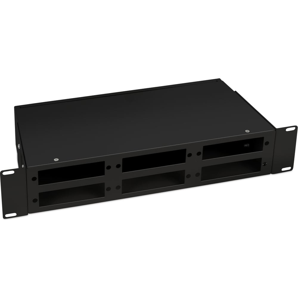 Кросс бокс оптический Cabeus 19" 2U на 6 адаптерных панелей, цвет ...