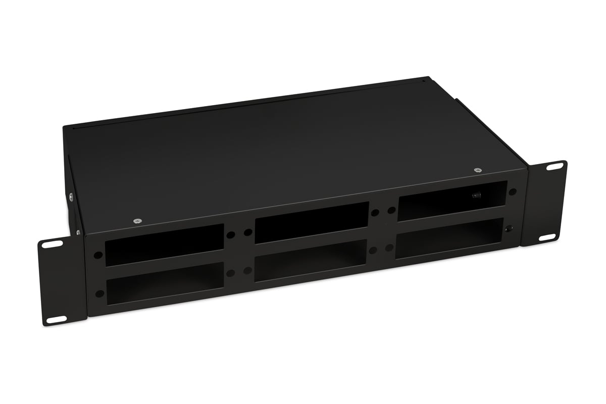 Кросс бокс оптический Cabeus 19" 2U на 6 адаптерных панелей, цвет ...