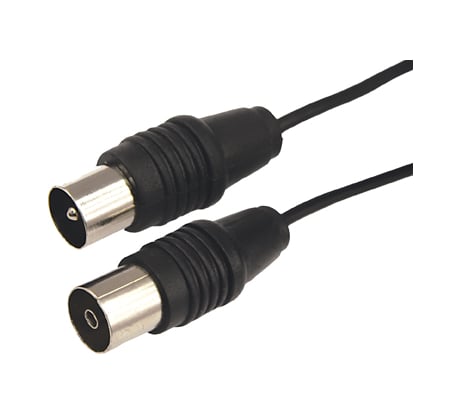 Кабель REXANT ВЧ ТВ гнездо - ТВ штекер, длина 3 метра, чeрный 17-5013