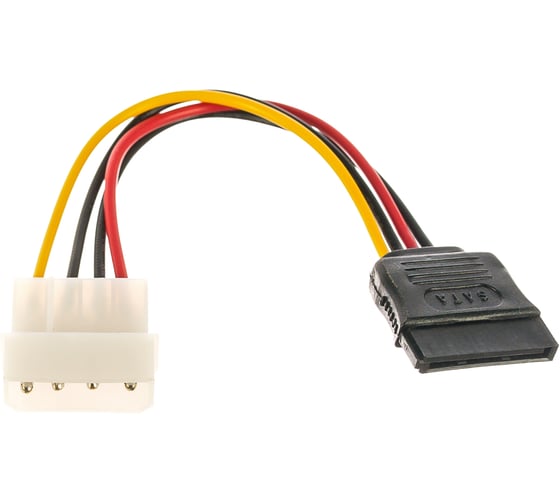 Кабель питания Cablexpert SATA, 15см, molex, 4pin/sata, 15pin, пакет CC-SATA-PS 16206307