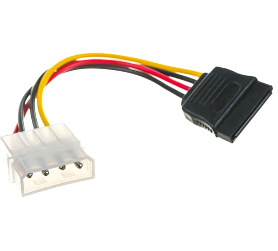 Кабель питания Cablexpert SATA, 15см, molex, 4pin/sata 15pin, медн.проводник, пакет, CC-SATA-PS