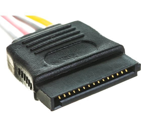 Кабель питания Cablexpert SATA, 15см, molex, 4pin/sata 15pin, медн.проводник, пакет, CC-SATA-PS