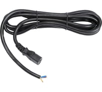 Кабель питания Filum ПВС-ВП 3x1.5 С13 - свободный конец, 220/250В, 10А, чёрный, 1.8м FL-PC-C13-C2-1.8-BK