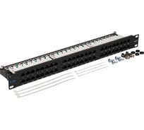 Патч-панель 48 портов, UTP, кат.6, 1U -PP48/1U-U6 TWT  TWT-PP48/1U-U6