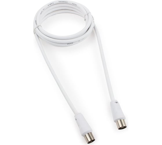 Телевизионный кабель Cablexpert Coaxial M/F 1.8 м белый CCV-515-W