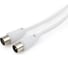 Телевизионный кабель Cablexpert Coaxial M/F 1.8 м белый CCV-515-W 2