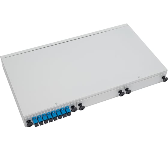 Оптический кросс Netlink КРУС 1U 24/24 корпус, Комплект №1(с-к., пл., роз., пиг., кдзс) 8 портов УТ-00000835
