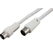 Шнур REXANT ТВ гнездо - ТВ штекер, длина 15 метров, белый 18-0008