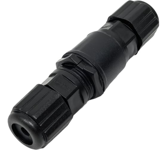 Кабельный коннектор RJ45-RJ45 TWIST cat.5e/6, герметичный (IP67), цанг зажимы экранированный чёрный TWCS-STP67-OUTDOOR