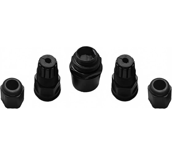 Кабельный коннектор RJ45-RJ45 TWIST cat.5e/6, герметичный (IP67), цанг зажимы экранированный чёрный TWCS-STP67-OUTDOOR