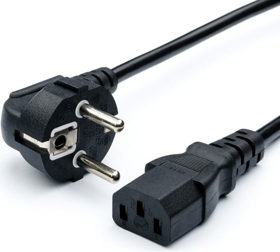 Кабель питания евровилка GoPower CEE 7/7-C13 (f) 3.0м ПВХ 0.75мм черный 00-00027328