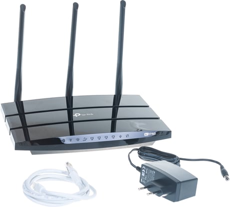 Беспроводной роутер TP-Link Archer C7 AC1750 10/100/1000BASE-TX/4G ready черный ARCHER C7