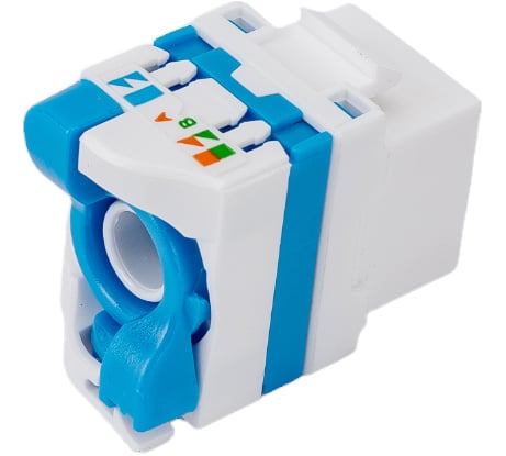 Вставка LANMASTER Keystone Tooless, RJ-45, категория 5e, белая, без инструмента, LAN-TK45U5E/180-WH