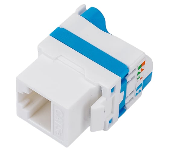 Вставка LANMASTER Keystone Tooless, RJ-45, категория 5e, белая, без инструмента, LAN-TK45U5E/180-WH