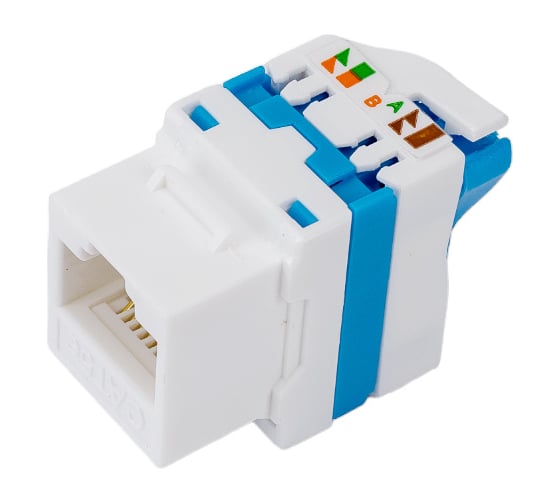 Вставка LANMASTER Keystone Tooless, RJ-45, категория 5e, белая, без инструмента, LAN-TK45U5E/180-WH
