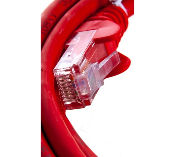 Патч-корд LANMASTER RJ45 - RJ45, 4 пары, UTP, категория 5е, 3 м, красный, LAN-PC45/U5E-3.0-RD