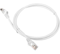 Патч-корд LANMASTER RJ45 - RJ45, 4 пары, UTP, категория 5е, 1 м, белый, LSZH, LAN-PC45/U5E-1.0-WH