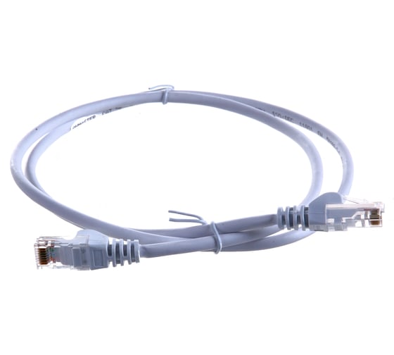 Патч-корд LANMASTER RJ45 - RJ45, 4 пары, UTP, категория 5е, 1 м, белый, LSZH, LAN-PC45/U5E-1.0-WH