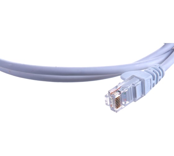 Патч-корд LANMASTER RJ45 - RJ45, 4 пары, UTP, категория 5е, 1 м, белый, LSZH, LAN-PC45/U5E-1.0-WH