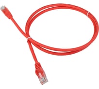 Патч-корд LANMASTER RJ45 - RJ45, 4 пары, FTP, категория 5е, 1 м, красный, LSZH, LAN-PC45/S5E-1.0-RD