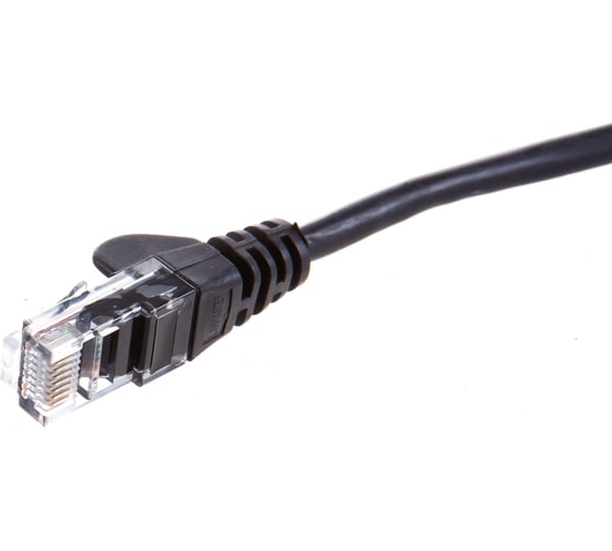 Патч-корд LANMASTER RJ45 - RJ45, 4 пары, UTP, категория 5е, 2 м, черный, LSZH, LAN-PC45/U5E-2.0-BK