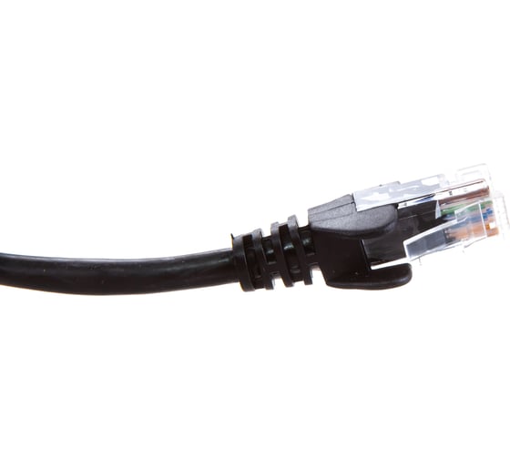 Патч-корд LANMASTER RJ45 - RJ45, 4 пары, UTP, категория 5е, 2 м, черный, LSZH, LAN-PC45/U5E-2.0-BK