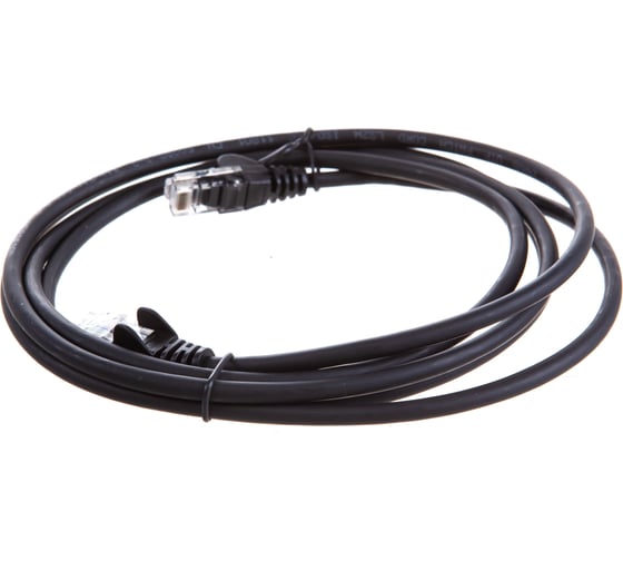 Патч-корд LANMASTER RJ45 - RJ45, 4 пары, UTP, категория 5е, 2 м, черный, LSZH, LAN-PC45/U5E-2.0-BK
