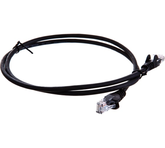 Патч-корд LANMASTER RJ45 - RJ45, 4 пары, UTP, категория 5е, 1 м, черный, LSZH, LAN-PC45/U5E-1.0-BK