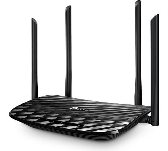 Беспроводной роутер TP-Link Archer A6 AC1350 10/100/1000BASE-TX черный ARCHER A6