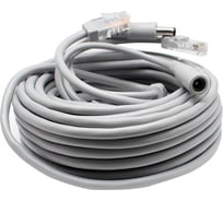 Патч-корд комбинированный OXION с кабелем питанием 10 м, серый, OX-PCPS10M-GR