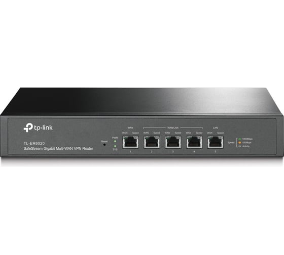 Роутер TP-Link SafeStream V2 10/100/1000BASE-TX черный TL-ER6020