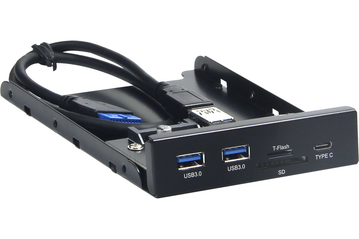Планка Gembird USB 3.0 на переднюю панель 3.5", 2 порта USB и порт Type ...