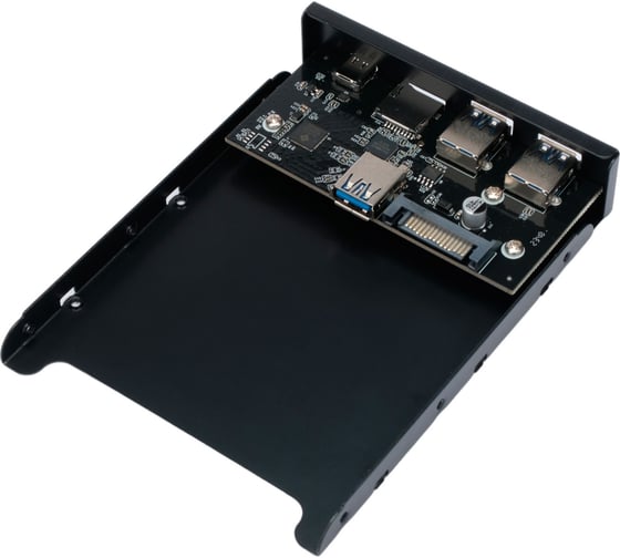 Планка Gembird USB 3.0 на переднюю панель 3.5", 2 порта USB и порт Type-C, SD+TF, коробка, FP3.5-USB3-2A1C-CR