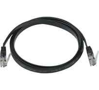 Коммутационный шнур ITK плоский, категория 6, utp, 0.5м, черный PC09-C06U-D05M-FL