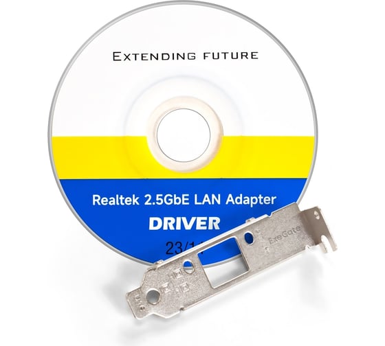 Сетевой адаптер ExeGate EXE-251 PCI-E x1 v2.0, 1xRJ45, UTP 100Mbps 1000Mbps 2.5Gbps RTL8125B 296212