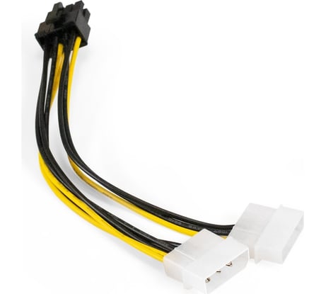Переходник питания ExeGate PCI-Express 8pin EX-CC-PSU-62 от 2х разъемов Molex IDE блока питания, 0,15м 294788