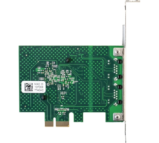 Сетевой адаптер ExeGate EXE-BCM5720 PCI-E x1 v2.0, порты 2xRJ45, 10 100 1000Mbps, Gigabit Chipset Broadcom BCM5720 293452