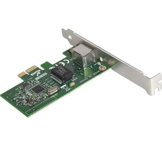 Сетевой адаптер ExeGate EXE-i210AT PCI-E x1 v2.0, порт 1xRJ45 медный, 10 100 1000Mbps, Gigabit Server NIC Intel Chipset WGI210AT 283723