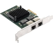 Сетевой адаптер ExeGate EXE-I350-T2V2 PCI-E x4 v2.1, порты 2xRJ45 медные, 10 100 1000Mbps, Gigabit NIC Intel Chipset NHI350AM2 292506