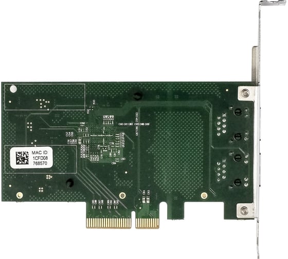 Сетевой адаптер ExeGate EXE-I350-T2V2 PCI-E x4 v2.1, порты 2xRJ45 медные, 10 100 1000Mbps, Gigabit NIC Intel Chipset NHI350AM2 292506