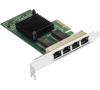 Сетевой адаптер ExeGate EXE-I350-T4V2 PCI-E x4 v2.1, порты 4xRJ45 медные, 10 100 1000Mbps, Gigabit NIC Intel Chipset NHI350AM4 292508