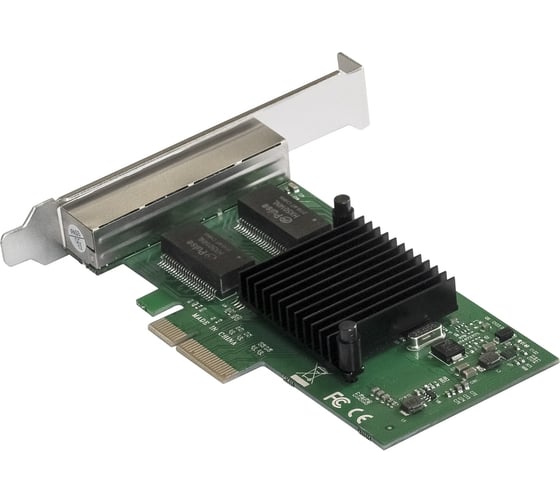 Сетевой адаптер ExeGate EXE-I350-T4V2 PCI-E x4 v2.1, порты 4xRJ45 медные, 10 100 1000Mbps, Gigabit NIC Intel Chipset NHI350AM4 292508