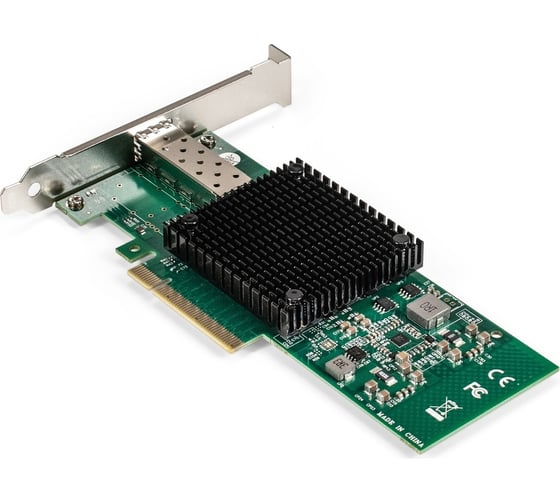 Сетевой адаптер ExeGate EXE-X520-DA1 PCI-E x8 v3.0, порты 1xSFP+ 10Gb s 10 5 2.5 1Gb s, 100Mb s, Server NIC Intel Chipset JL82599EN 296227